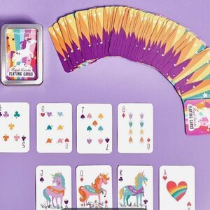 Cupcakes & Cartwheels Royal 🦄 Unicorn Playing Cards in Tin Case!
